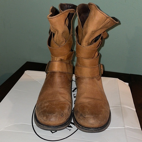 ❄️☕️Steve Madden Brewzzer Cognac Lea - Picture 2 of 6